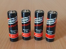 Vintage Collectable Exide Batteries 4 x AA Cell Display Prop Radio Calculator