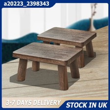 Wooden Small Footrest Low Stool Change Shoes Footstool Rectangle Footstool