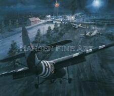 Horsa Glider D-Day Pegasus Bridge Aircraft Painting Art Print