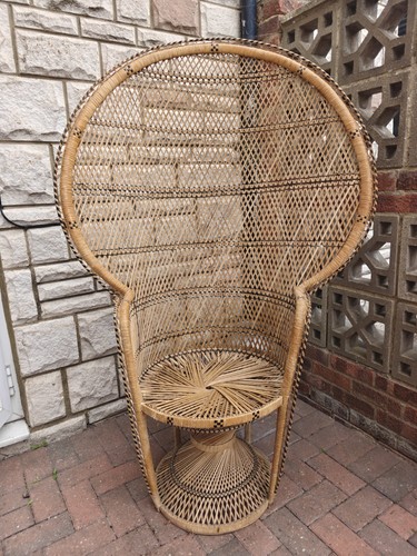 Vintage 1970s large rattan - vintage,