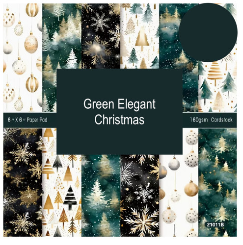 Green elegant christmas craft - green,