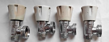 Radiator Valves Manual Angled Head and Body White Traditional