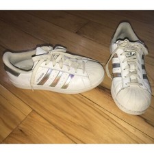 adidas White Iridescent Silver