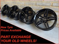 Audi 19" A5 S5 A6 S6 A7 S7 Q5 Genuine 5 Parallel Spoke Gloss Black Alloy Wheels