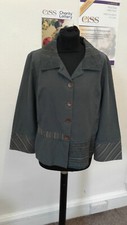 Jorli Ladies, dark sage green, 3/4 sleeve  jacket, size 10,