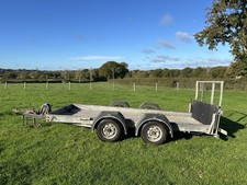 Large Plant Recovery Tipping Twin Axle Trailer 12.5ft x 5.5ft Bed
