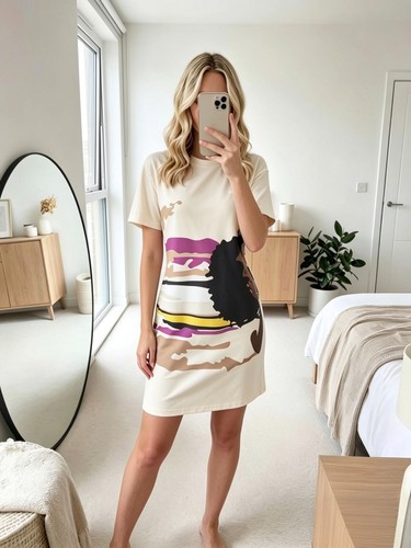 Adidas beige cream - mini, dress