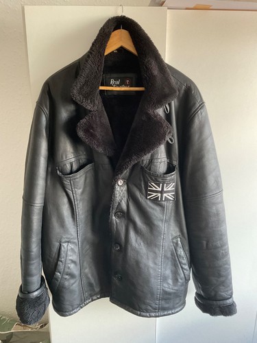 Mens leather jacket - leather, xl