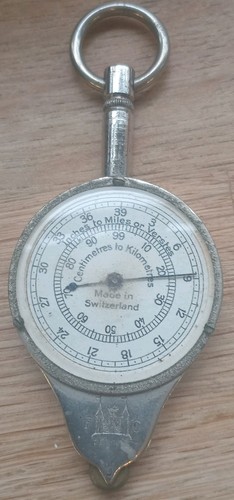 Vintage opisometer map - opisometer,