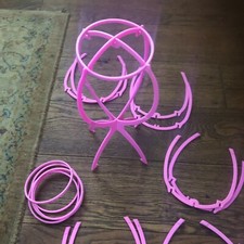 7 x Wig Display Stands Mannequin Dummy Head Hat Cap Hair Holder Foldable 36cm H