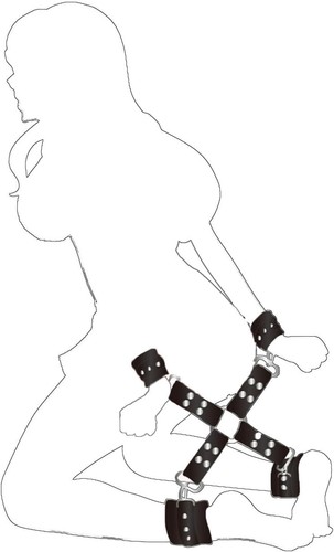 Leather hog tie leg - leather,