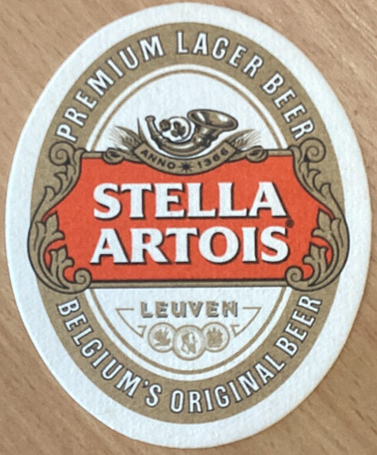 Stella artois beer mat - artois,