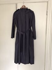 Aquascutum Women's Blue A-line Rain Coat With Belt, 1980, Outer Shell Perfect