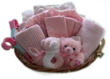 Baby Girl Gift Basket / Hamper - Baby Shower / Christening / New Baby