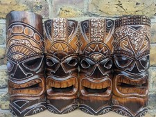 Tiki mask wood carving - , hand