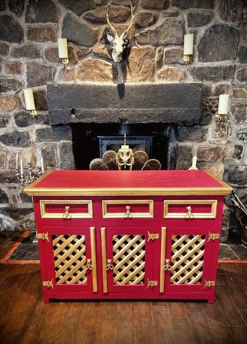 Red sideboard chinese eastern - red,