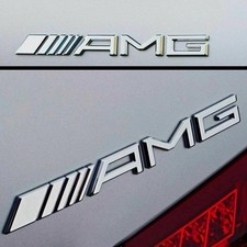 for STYLE AMG Boot Badge Emblem Sticker Chrome Silver for Mercedes  Brand New