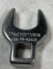 Craftsman Crowfoot Wrench Socket Tool 17 mm USA VV 43638 3/8” Drive Spanner auto
