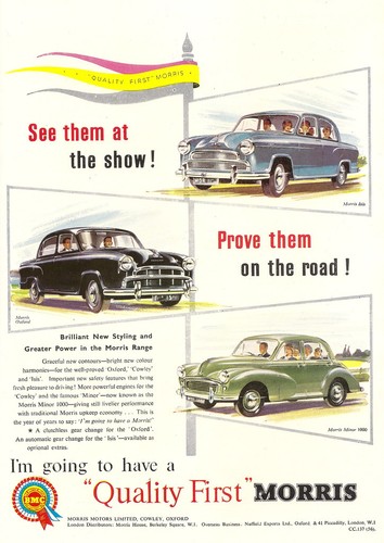 Vintage 1956 morris cars - vintage,