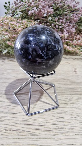 Indigo gabbro crystal - indigo, sphere