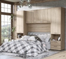 Cellini Oak Effect OverBed Storage Unit Wardrobe Bedroom Furniture