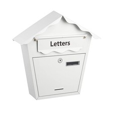 White Mail Box Wall Mounted