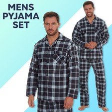 Mens Pyjama Set Checked 100%