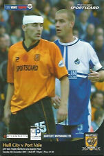 2001 Hull City v Port Vale – LDV Vans Trophy Northern QF PROGRAMME (1002059)