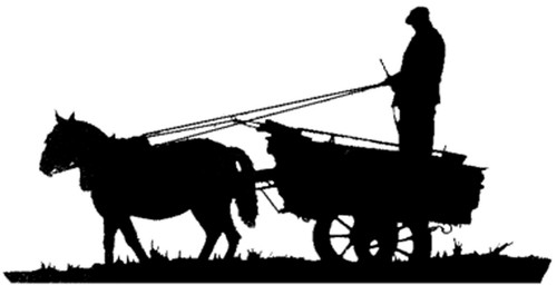 Horse cart weathervane - horse,