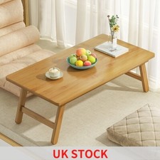 Japanese-Style Floor Table Bamboo Foldable Tea Coffee Table Rectangle Low Table