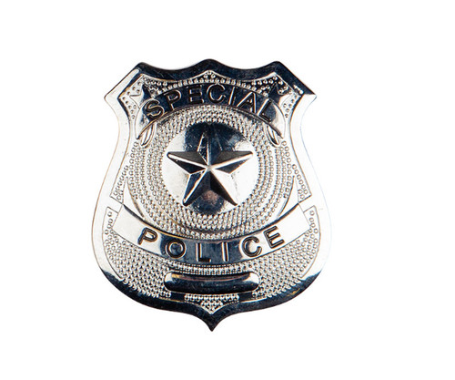 New police metal - metal, badge