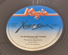 X-RAY SPEX 'OH BONDAGE UP YOURS!' VIRGIN VS 18912 POLY STYRENE PUNK 12" VINYL EX