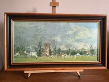 Opening Match Framed Cricket Print Roy Perry (Large)