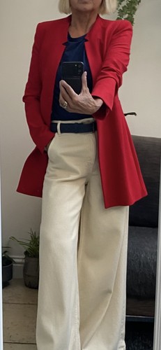 Zara tailored red blazer coat - zara,