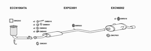 Euroflo exhaust system - exhaust, for