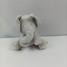 Mothercare Elephant Baby Cord Comforter - Small 5” Grey Corduroy Toy