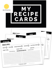 Recipe Cards Pack of 60, Blank