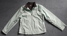 Woman's short turquoise jacket size small Zip + 2 zip pockets