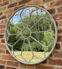 Framed Round Mirror Wall