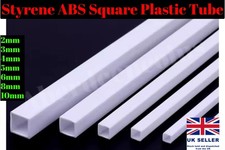 Square Tube White ABS Round