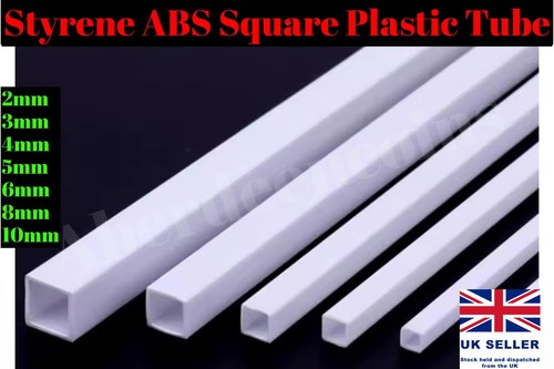 Square tube white abs round - square,
