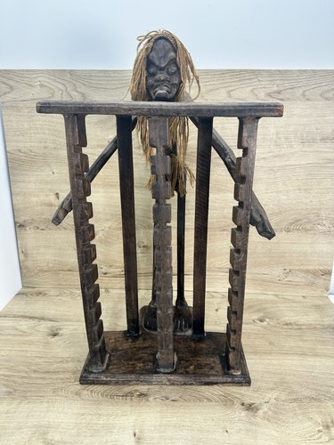 Vintage tribal carved wood - vintage,