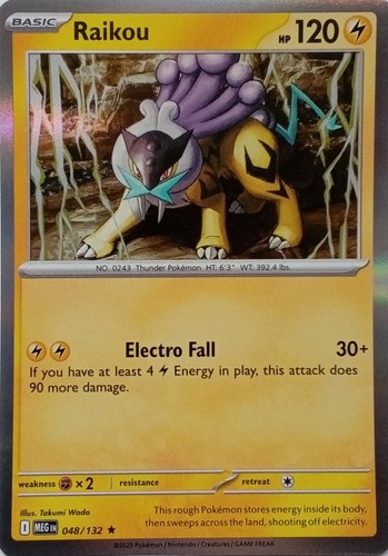048 132 raikou rare holo - rare, mega