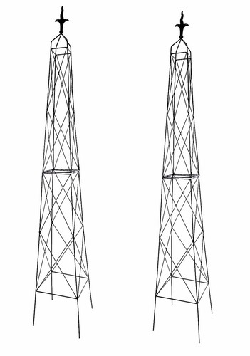 Diamond garden metal obelisks - diamond,