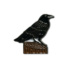 Raven Bird Enamel Lapel Pin