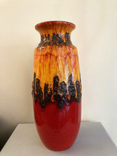 West German tall red orange