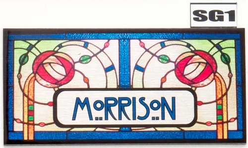 Personalised name plate - name, house