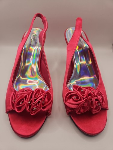 Womans pink shoes - womans, flowers