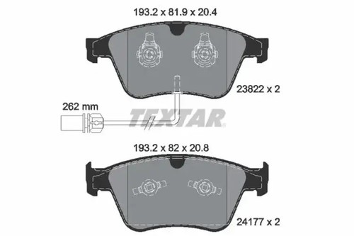 Brake pads 2382201 - , for
