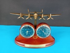 Bradford Exchange 70th Anniversary Avro Lancaster Bomber Clock & Thermometer